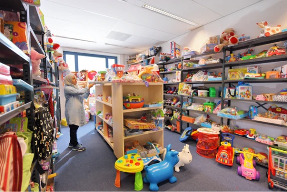 Afbeelding van de werkplek 'De Speelstoet - Speelgoedbank Arnhem'.